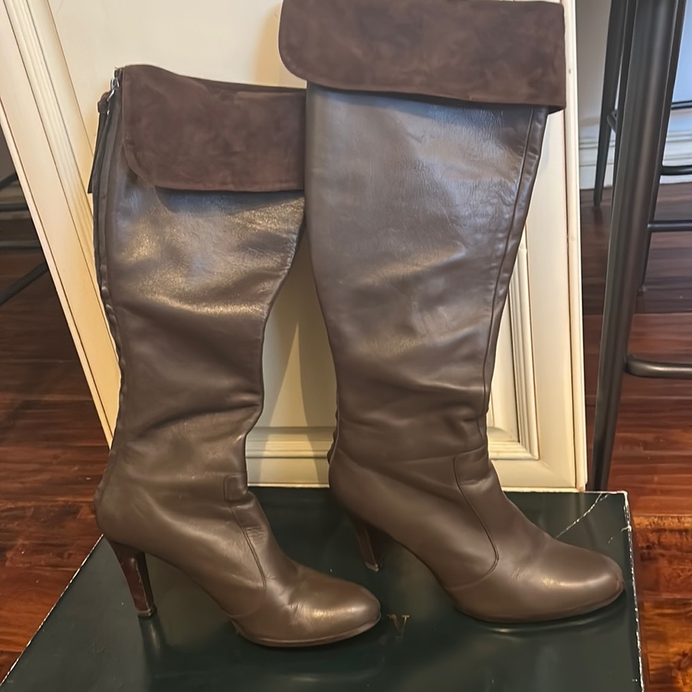 Brown Leather Upper Boots